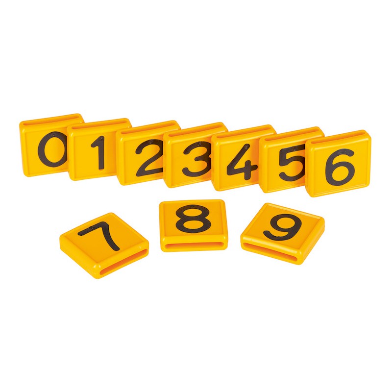 PLAQUETTE jaune numérotée pour Identification PAR 10