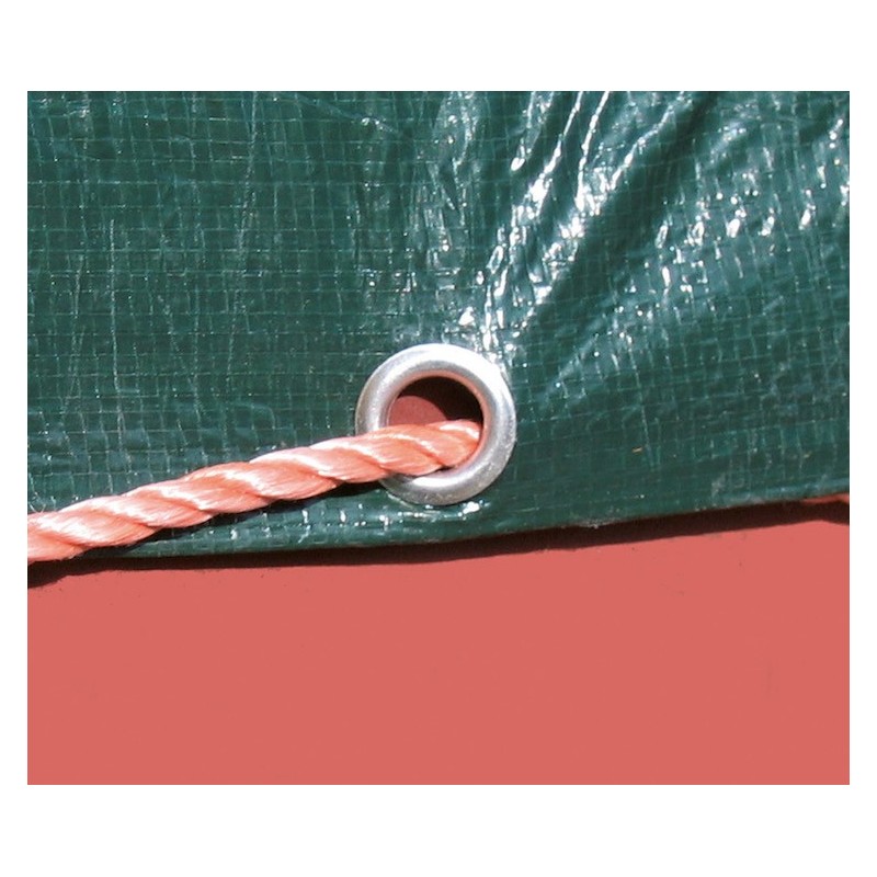 Bâche Ronde 4m De Diamètre (12,57m²) - 210g/m², Polyéthylène Vert, Neuve Avec Étiquettes