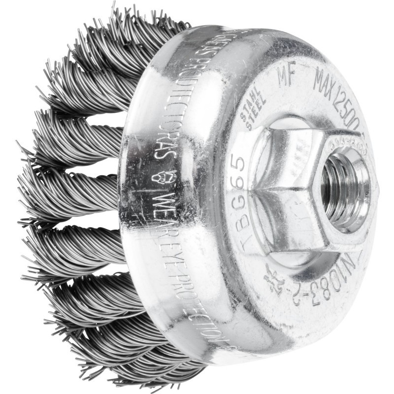 Lot De 12 Brosses Boisseau M14 75mm Acier Torsadé – Pour Meuleuse D'Angle – Dérouillage & Nettoyage Puissant