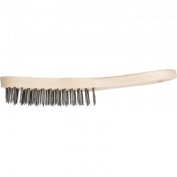 Brosse à Poils D'acier Silverline 4 Rangs - 280 Mm, Poignée Plastique, Usage Intensif - 8