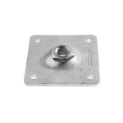 Charnière Réglable Galvanisée M20 - Plaque 100x100mm - Pour Portails - LogistSystem 61.017