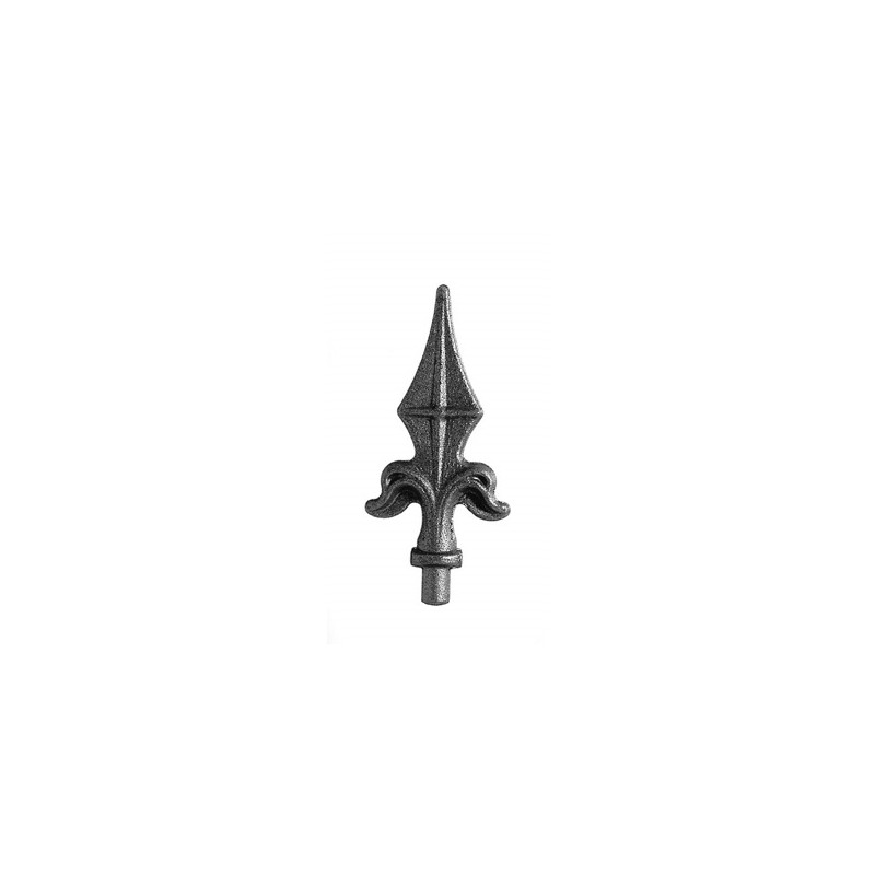Pointe de lance acier avec tige à souder H. 130 mm