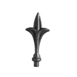 Pointe de lance à souder acier forgé avec tige H. 123 mm 