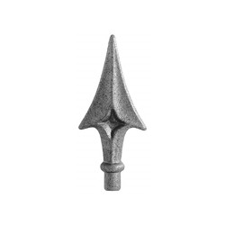 Pointe de lance acier à souder avec tige diam. 16 mm et H. 155 mm