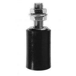 Olive cylindrique en nylon noir 75 x 40 x 30 mm - M14 pour guidage portail