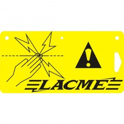 Plaque signalétique pour clôture électrique - LACME
