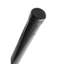 Poteau rond acier sans guide-fils 48 x 1.5mm Noir 9005 - Giardino