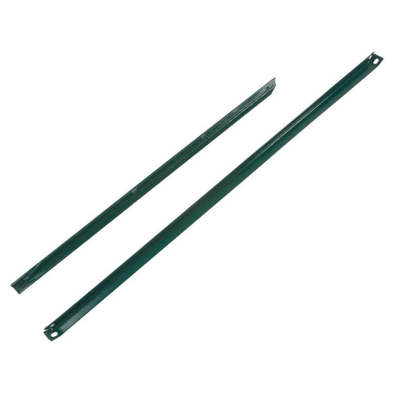 Piquets En T Pour Clôture - Lot De 10, Fer Plastifié Vert, Hauteur 150 Cm, Section 30x30 Mm