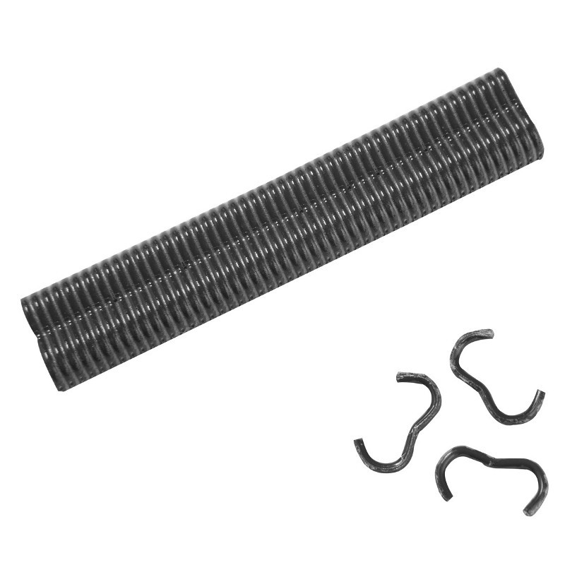 20 Crochets Spirale Noirs Pour Corde élastique - 6mm, Acier Plastifié, Transport Et Fixation