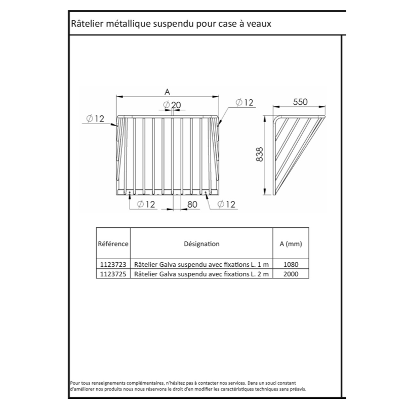 Obstacle Pour Chevaux AMF Life Tranchée - Longueurs 1m, 2m Ou 3m, Roulable