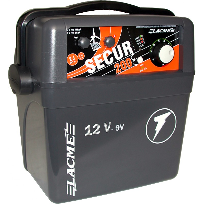 Electrificateur sur accumulateur 12V-9V - Solaires - DualSECUR 200 ELECTRIFICATEUR  - LACME