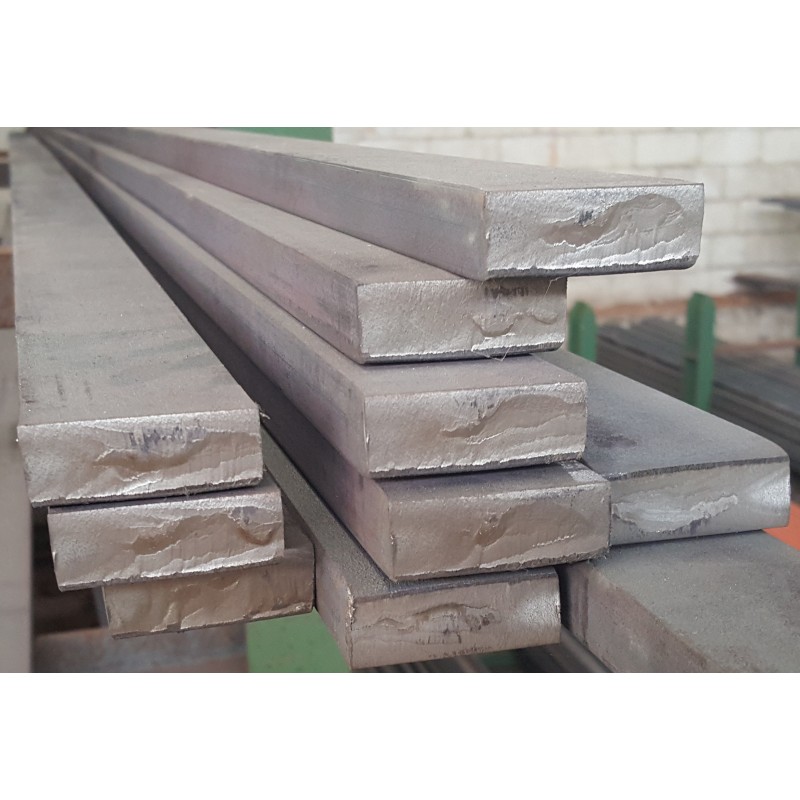 Fer Plat Acier 50x10 Mm - Longueur Au Choix De 100 à 300 Cm, Acier S235 Brut, Pour Bricolage Et Construction